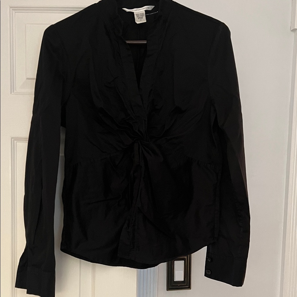 Diane Von Furstenberg Black Blouse
